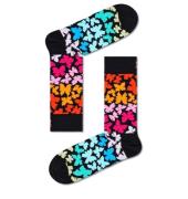 Happy Socks Zwarte sokken met vlinders printjes unisex