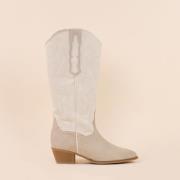 DWRS Label Cowboyboots 271179 tulsa offwhite - dames maat: leer