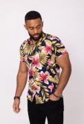 Zayne Heren overhemd hawaii korte mouw kd840-1
