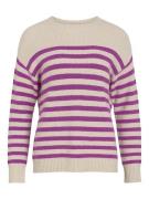 Vila 14089536 viril rib stripe l/s knit top