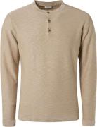 No Excess Pullover granddad garment dyed with sand