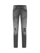 Purewhite Jeans the jone mid grijs