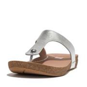 FitFlop Iqushion metallic-leather toe-post sandals