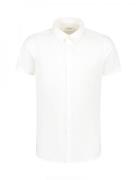 Pure Path 24010214 pique shirt 01 white - overhemd korte mouw  p