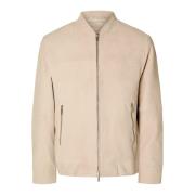 Selected Mike goat suede bomber jacket incense