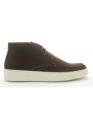 Giorgio 13792 donker bruin (chocolate) suede veterschoen met rubberzoo...