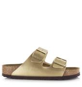 Birkenstock Arizona | gold platte sandalen dames