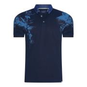 Marco Cassette Mcl heren poloshirt print denim 39207