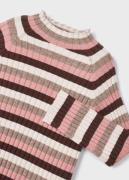 Mayoral Meisjes sweater rib met kraag nude-choco