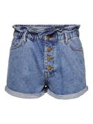 Only Onlcuba life paperbag dnm shorts no blue denim