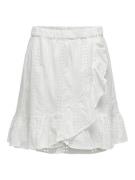 Only Onldonna short emb skirt wvn off-white