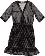 Geisha Dress wrap aop leaves -