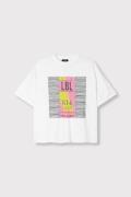 Alix The Label Ladies knitted traval t-shirt off-white