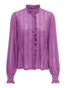 Only Onlisabelle ls placket ruffle top -