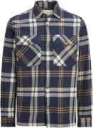 Jack & Jones Jprraymond melange check ls overshirt sn night sky