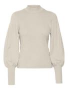 Vero Moda Vmhollykarispuff ls highnk pullov g beige