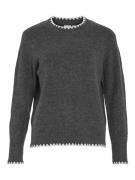 Vila Vihefna stitch detail knit topr -