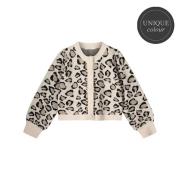 Summum 7s5859-8007 knitted cardigan leopard jacquard knit