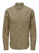 Only & Sons Onsgudmund slim 1-pkt solid shirt n licht