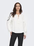 Jacqueline de Yong Jdybianca l/s emb top wvn