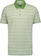 No Excess Polo korte mouw print allover pique stretch mint