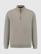 Pure Path Oversized half-zip milano knitwear sweater