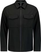 No Excess Overshirt zip closure stretch black