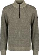 No Excess Pullover half zipper 2 coloured mel stone