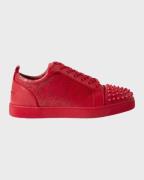 Christian Louboutin Louis junior spikes orlato leren sneakers met stud...