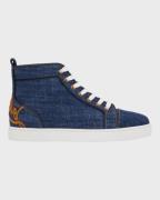 Christian Louboutin Fun louis denim high top sneakers