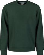 No Excess Sweater crewneck double layer jacqu dark green