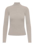 Jacqueline de Yong Jdycirkeline ls roll neck pullover beige