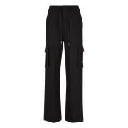 Urban Classics Dames viscose rechte pijp cargo broek