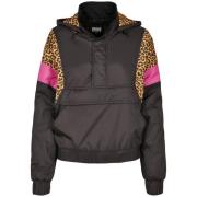 Urban Classics Dames pull over jas met luipaardprint