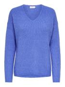 Only Onlcamilla v-neck ls pullover knt kobalt