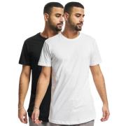 Urban Classics Heren lang t-shirt in vorm (set van 2)