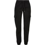 Urban Classics Dames cargo pocket hoge taille joggingbroek