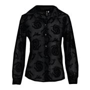 Iz Naiz Blouse 3818 georgette paisley velvet black