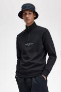 Fred Perry Embroidered half zip sweat