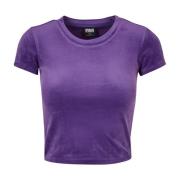 Urban Classics Dames fluwelen kort t-shirt