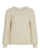 Vila vibelena l/s open o-neck knit top/t 14099677 birch