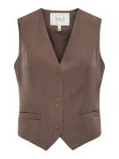 Y.A.S yascamma waistcoat 26035494 coffee quartz