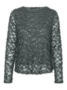 Vero Moda Vmelga ls short boatneck glitter to donker