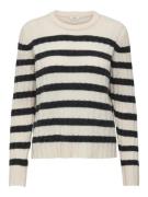 Jacqueline de Yong Jdymiley ls o-neck stripe pullover ecru dessin