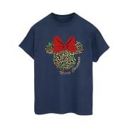 Disney Dames minnie mouse luipaard kerst katoenen vriendje t-shirt