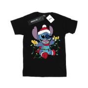 Disney Heren lilo en stitch kerstverlichting t-shirt