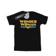 DC Comics Dames wonder woman tekst logo katoenen vriendje t-shirt