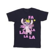 Disney Heren lilo & stitch angel fa la la t-shirt