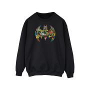 DC Comics Heren batman batgirl logo collage sweatshirt