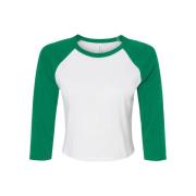 Bella + Canvas Dames baby micro-rib raglan 3/4 mouw t-shirt